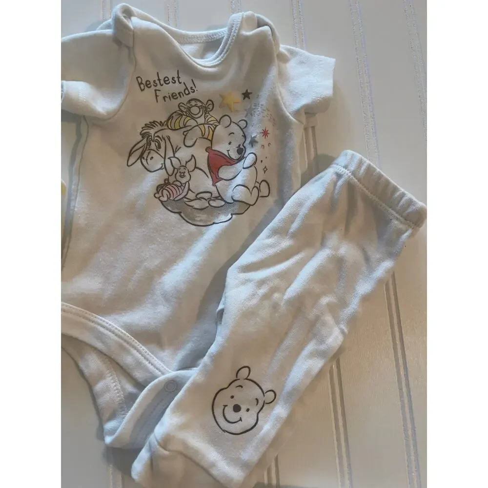 Disney Baby Clothing Bundle Pooh Mickey Bodysuits Pants Mix‎ Match Newborn 0/3